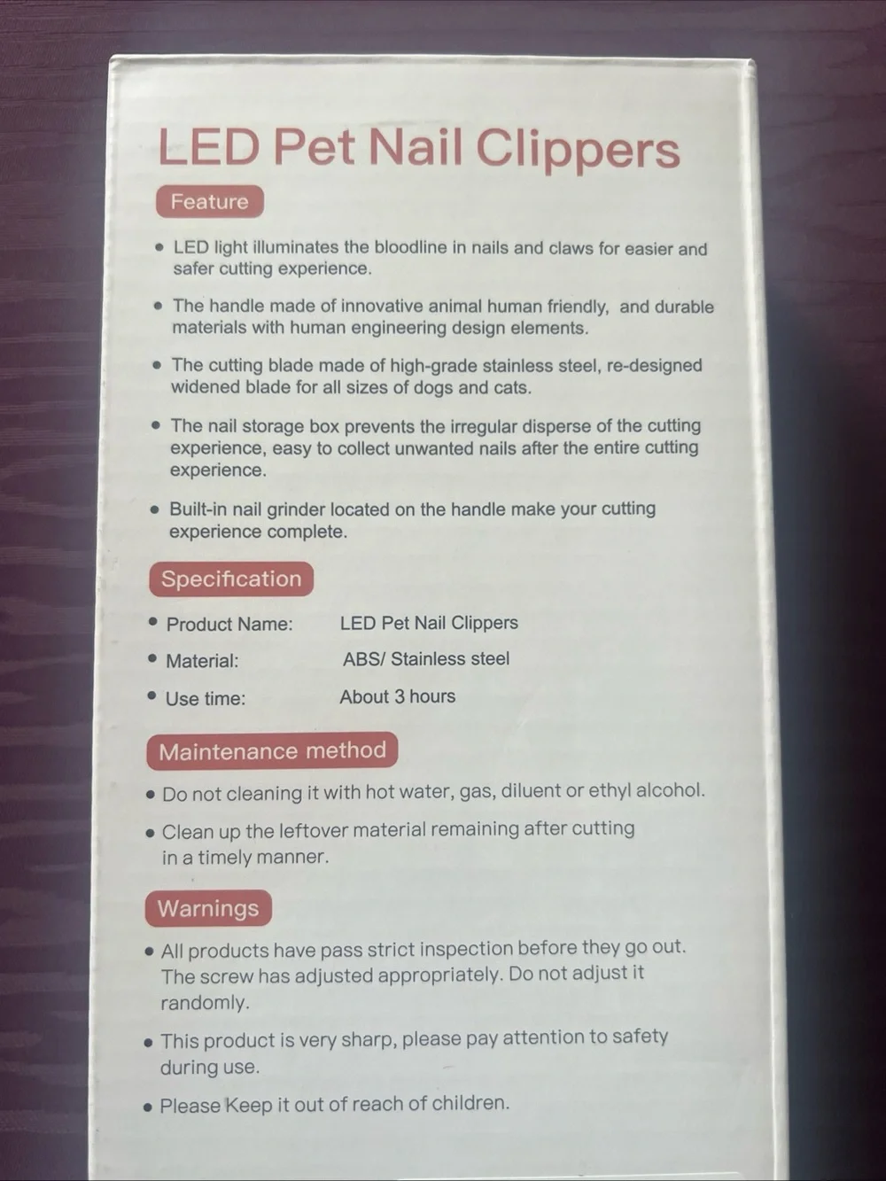 White 2-in-1 Pet Nail Clippers for Cats and Dogs